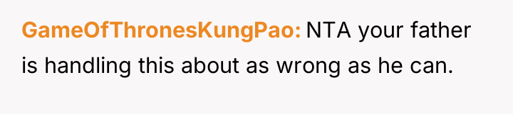GameOfThronesKungPao NTA your father is handling this about as wrong...