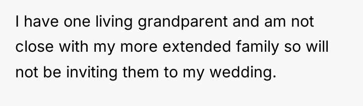 I have one living grandparent and am not close with...