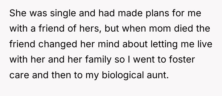She was single and had made plans for me with...