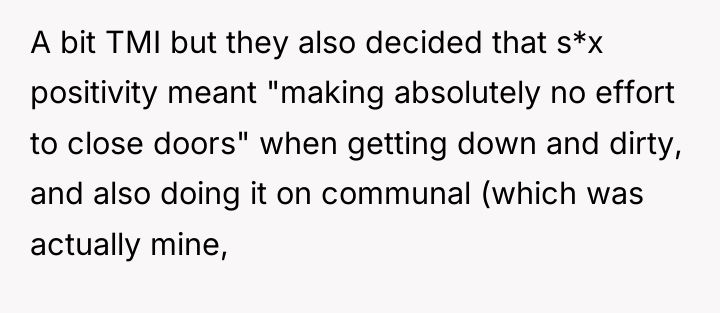 A bit TMI but they also decided that s*x positivity...