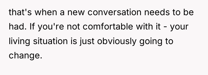 that's when a new conversation needs to be had. If...