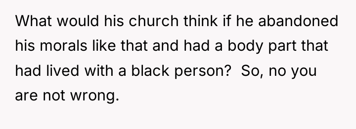 What would his church think if he abandoned his morals...