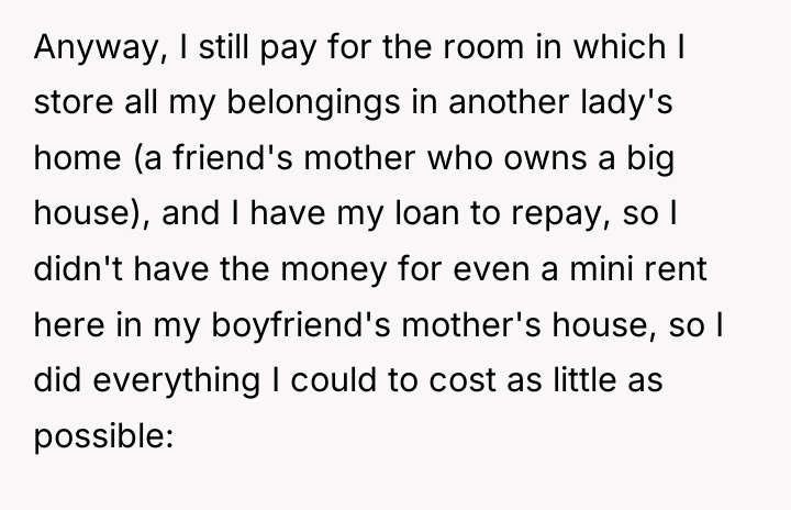 Anyway, I still pay for the room in which I...