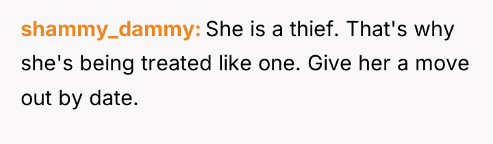 shammy_dammy She is a thief. That's why she's being treated...