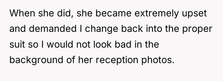 When she did, she became extremely upset and demanded I...