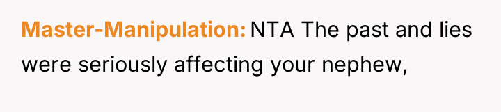 Master-Manipulation NTA The past and lies were seriously affecting your...