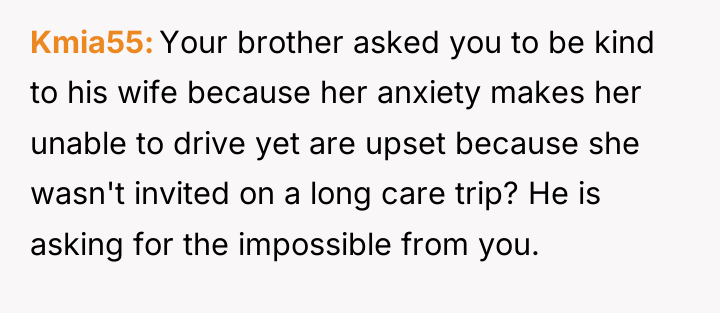 Kmia55 Your brother asked you to be kind to his...