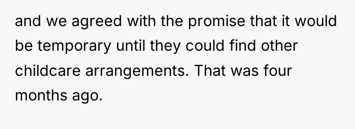 and we agreed with the promise that it would be...