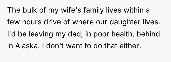The bulk of my wife's family lives within a few...
