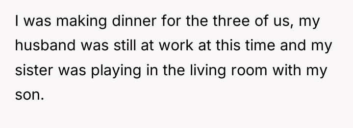I was making dinner for the three of us, my...