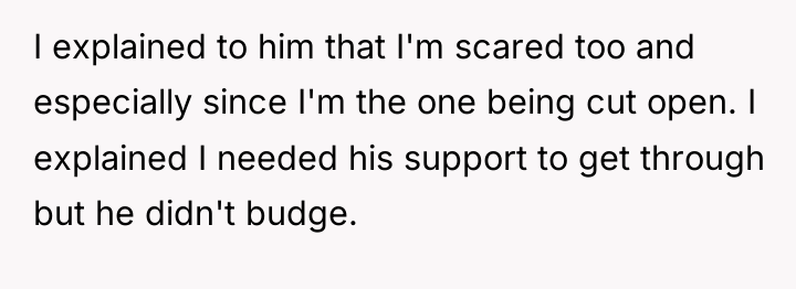 I explained to him that I'm scared too and especially...