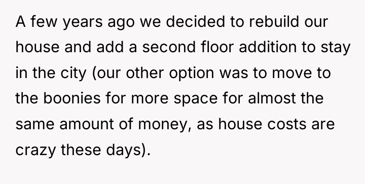 A few years ago we decided to rebuild our house...