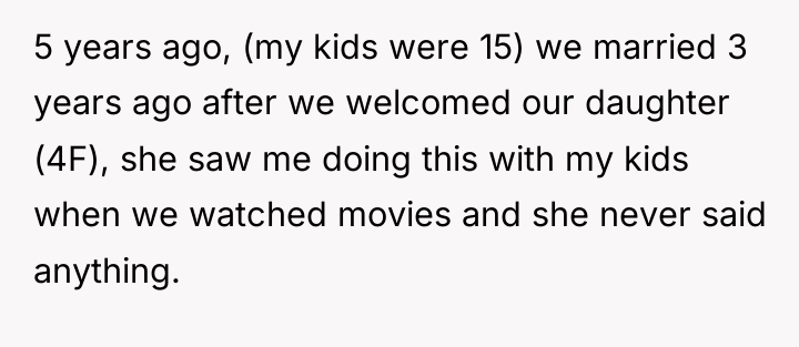 5 years ago, (my kids were 15) we married 3...