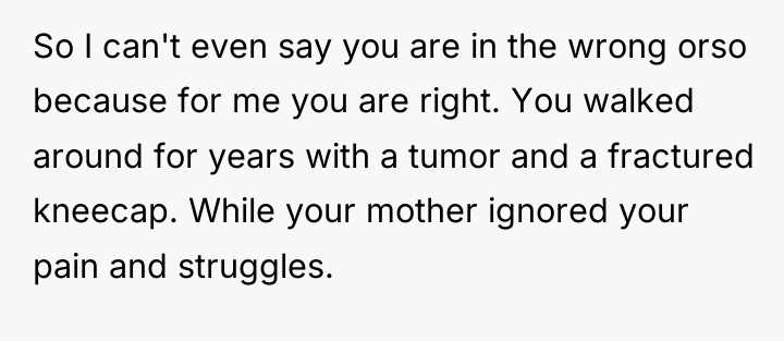 So I can't even say you are in the wrong...
