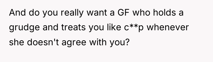 And do you really want a GF who holds a...