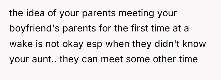 the idea of your parents meeting your boyfriend's parents for...