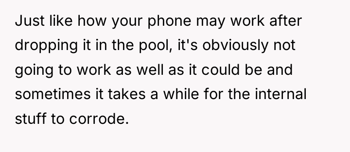 Just like how your phone may work after dropping it...