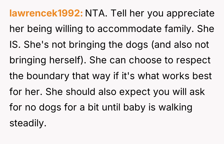 lawrencek1992 NTA. Tell her you appreciate her being willing to...