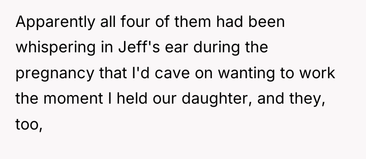 Apparently all four of them had been whispering in Jeff's...