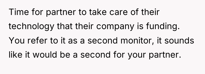 Time for partner to take care of their technology that...