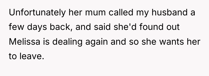 Unfortunately her mum called my husband a few days back,...