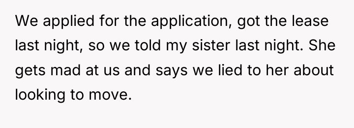 We applied for the application, got the lease last night,...