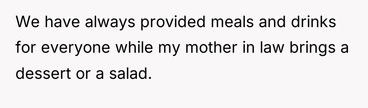 We have always provided meals and drinks for everyone while...