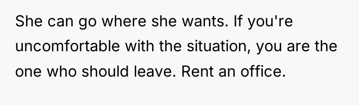 She can go where she wants. If you're uncomfortable with...