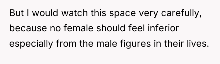 But I would watch this space very carefully, because no...