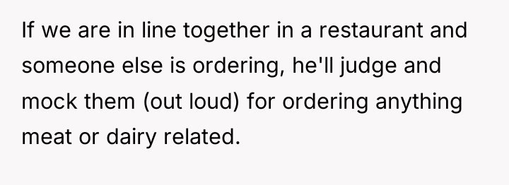 If we are in line together in a restaurant and...