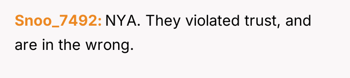 Snoo_7492 NYA. They violated trust, and are in the wrong.