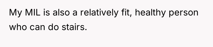 My MIL is also a relatively fit, healthy person who...