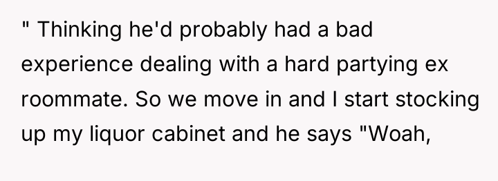 " Thinking he'd probably had a bad experience dealing with...