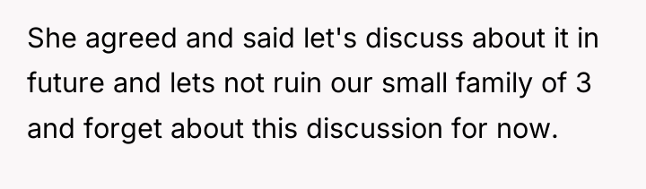 She agreed and said let's discuss about it in future...