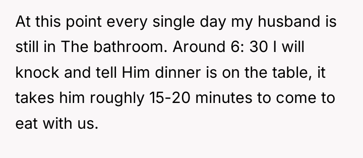 At this point every single day my husband is still...