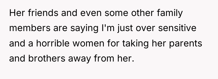 Her friends and even some other family members are saying...