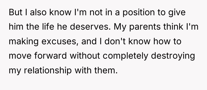 But I also know I'm not in a position to...