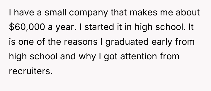 I have a small company that makes me about $60,000...