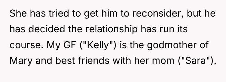 She has tried to get him to reconsider, but he...