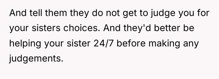 And tell them they do not get to judge you...