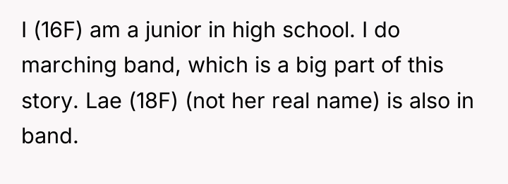 I (16F) am a junior in high school. I do...