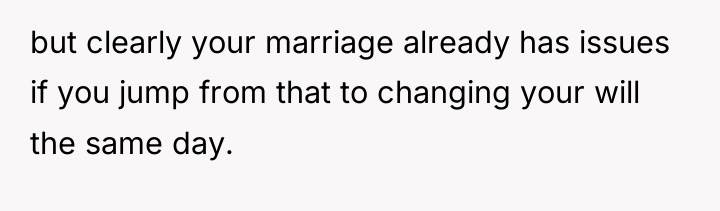but clearly your marriage already has issues if you jump...
