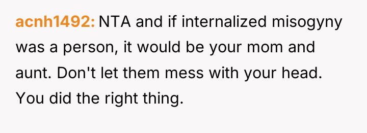 acnh1492 NTA and if internalized misogyny was a person, it...