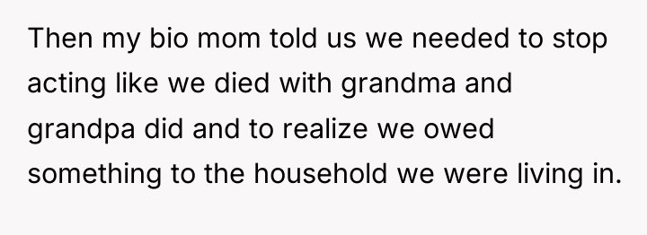 Then my bio mom told us we needed to stop...