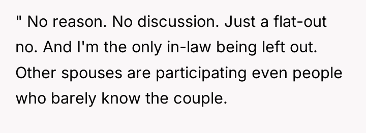 " No reason. No discussion. Just a flat-out no. And...