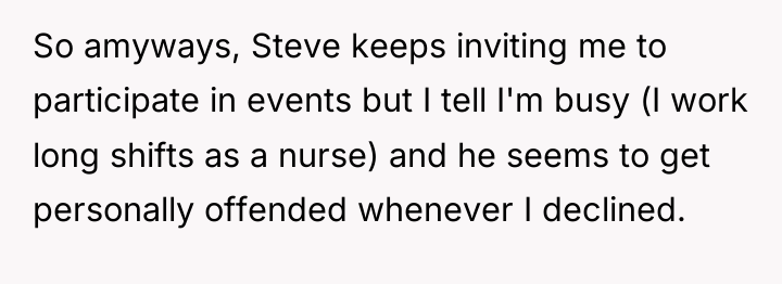 So amyways, Steve keeps inviting me to participate in events...