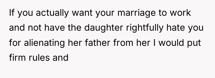If you actually want your marriage to work and not...