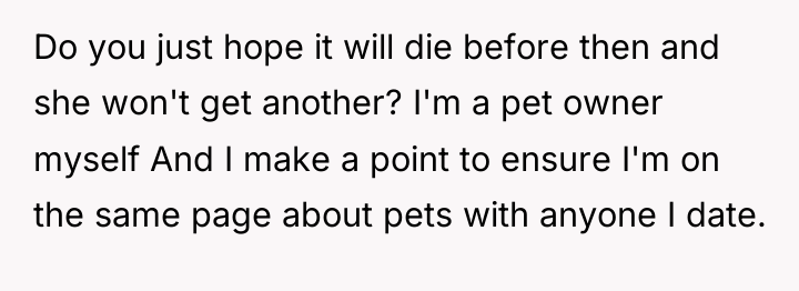 Do you just hope it will die before then and...