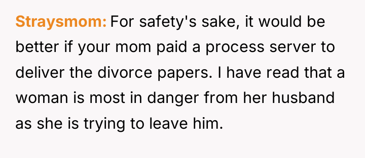 Straysmom For safety's sake, it would be better if your...