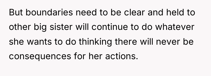 But boundaries need to be clear and held to other...